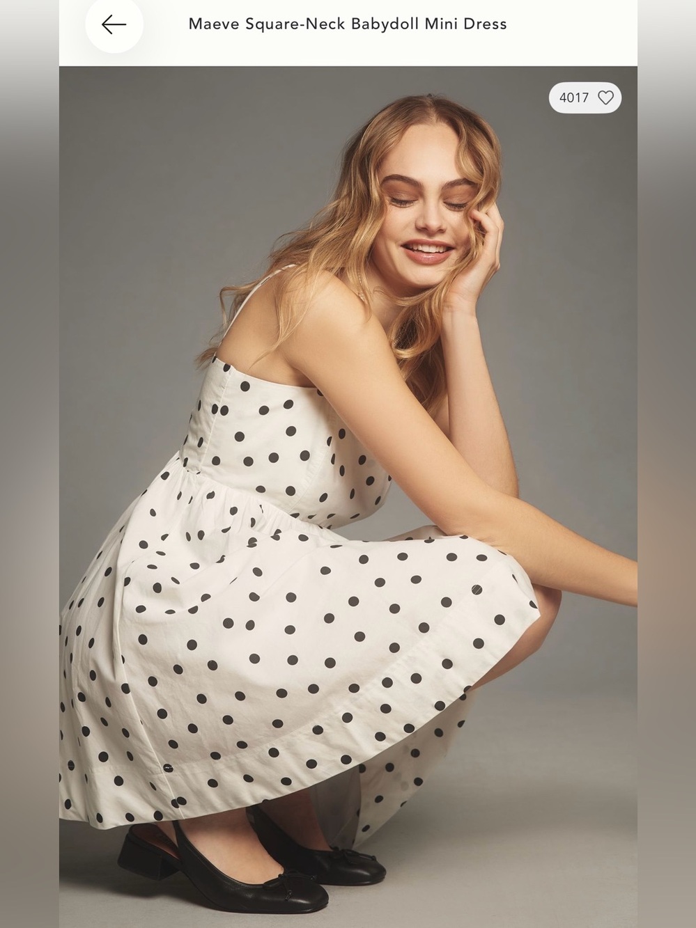 Maeve Square neck babydoll dress